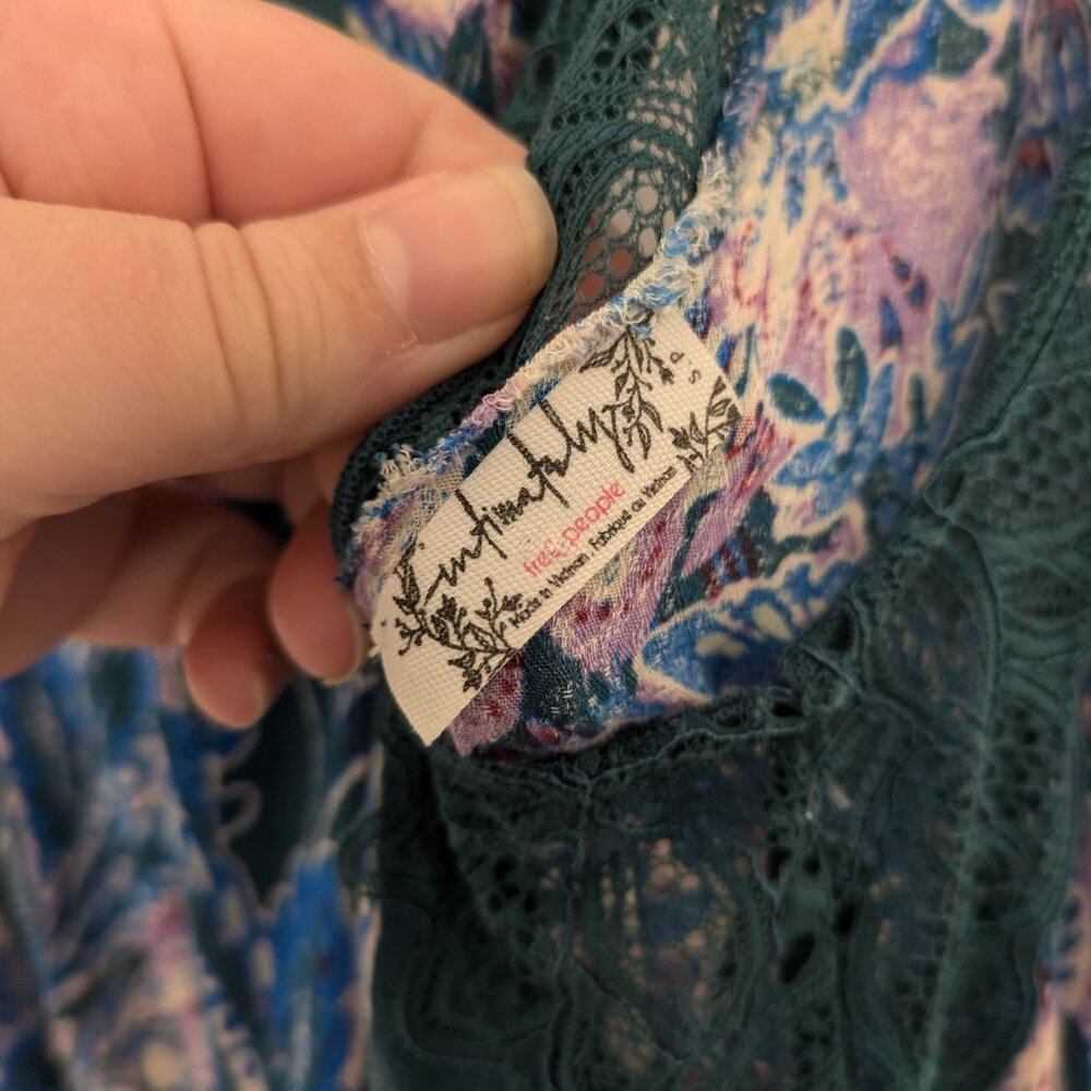 Free People Intimately Teal Green "Marsha" Slip Dress - Picture 12 of 12